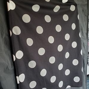 The Limited polka dot pencil skirt, size 2, black and white, hits at knee